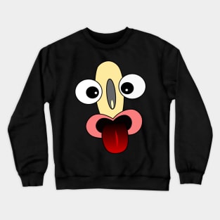 Playful Funny Face Cartoon Emoji Crewneck Sweatshirt